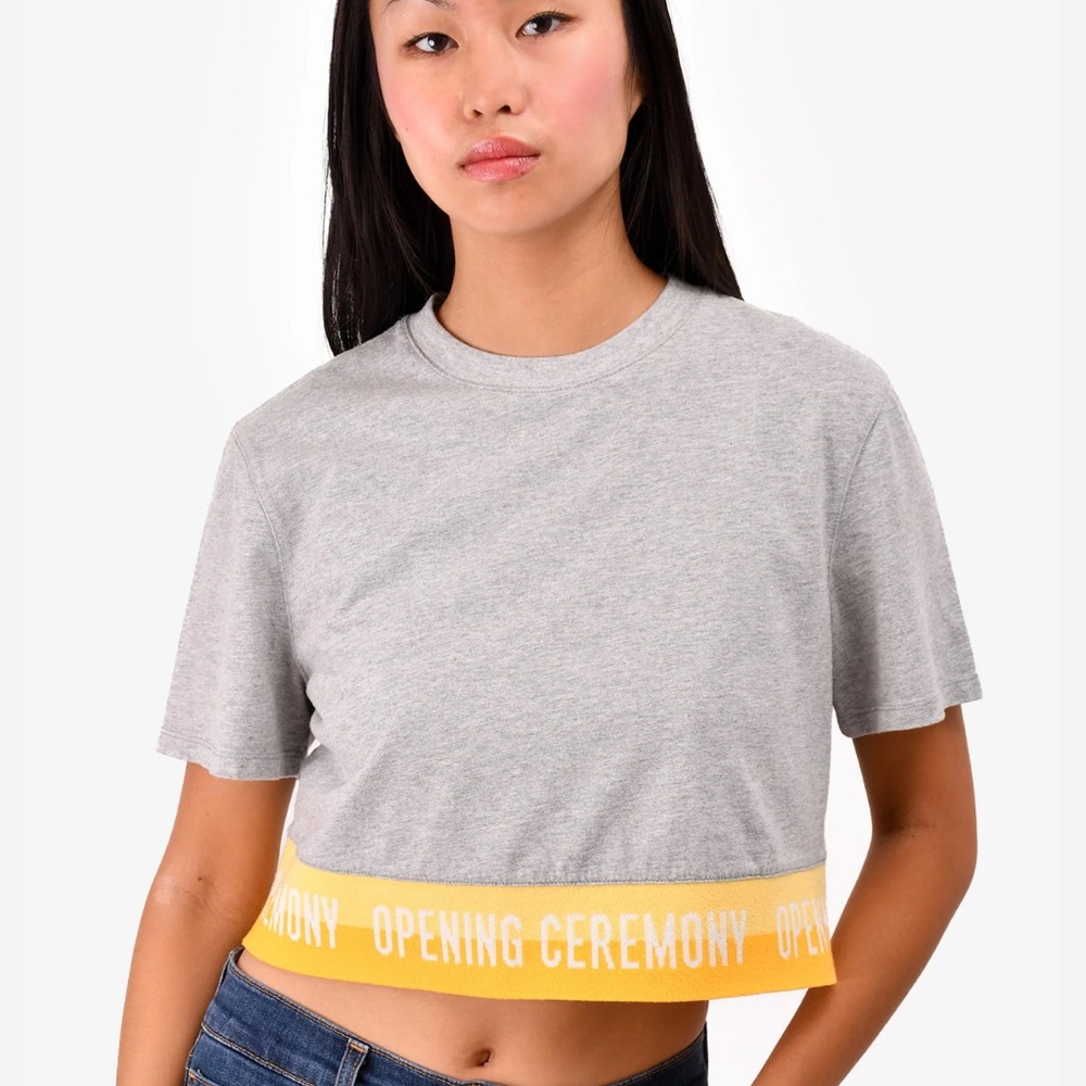 Opening Ceremony Gray and Yellow Kids T-Shirt